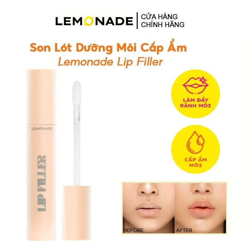 Son Lót Dưỡng Môi Cấp Ẩm, Tạo Hiệu Ứng Môi Căng Mọng, Mềm Mại Lemonade Lip Filler 4.5g