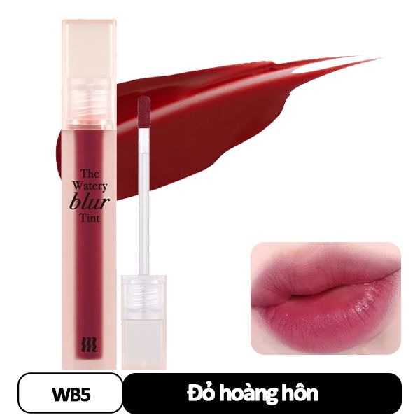 Son Kem Lì Lên Màu Chuẩn, Mịn Mượt Nhẹ Môi Merzy The Watery Blur Tint 4ml