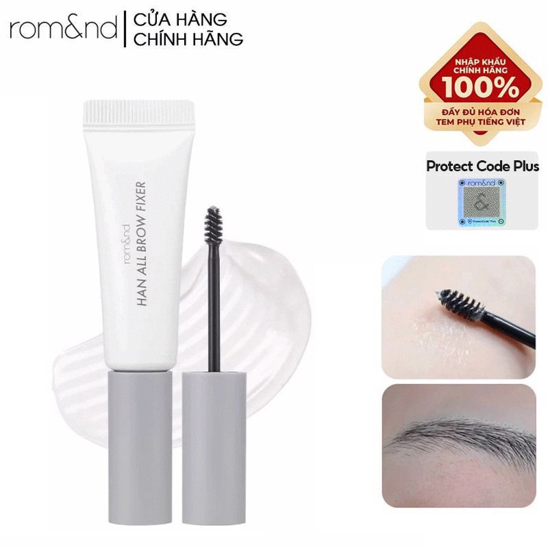 Gel Trong Suốt Cố Định Lông Mày Tự Nhiên Romand Han All Brow Fixer - Han All Line 9g