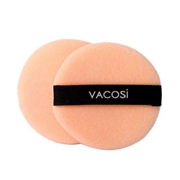 Bông Phấn Khô Tròn Nhỏ Vacosi Small Round Puff BP01 (Bịch 2 Miếng)