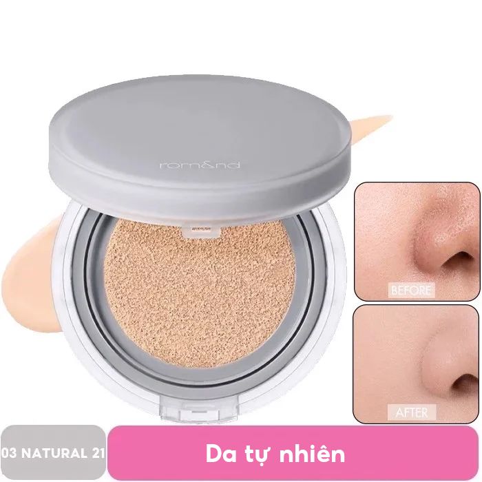 Phấn Nước Che Phủ Hoàn Hảo, Mỏng Nhẹ Tự Nhiên Romand NU Zero Cushion SPF24/PA++ 15g