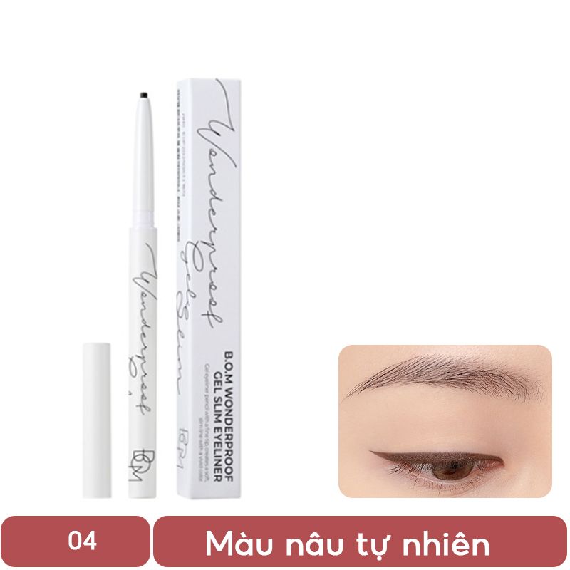 Chì Kẻ Mắt Siêu Mảnh, Lâu Trôi B.O.M Wonderproof Gel Slim Eyeliner 0.1g