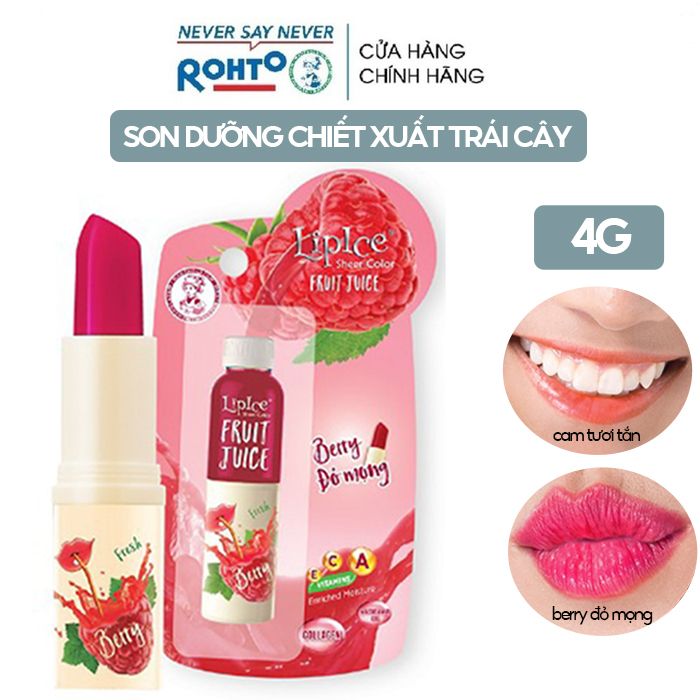 Son Dưỡng Có Màu Chiết Xuất Trái Cây LipIce Sheer Color Fruit Juice 4g