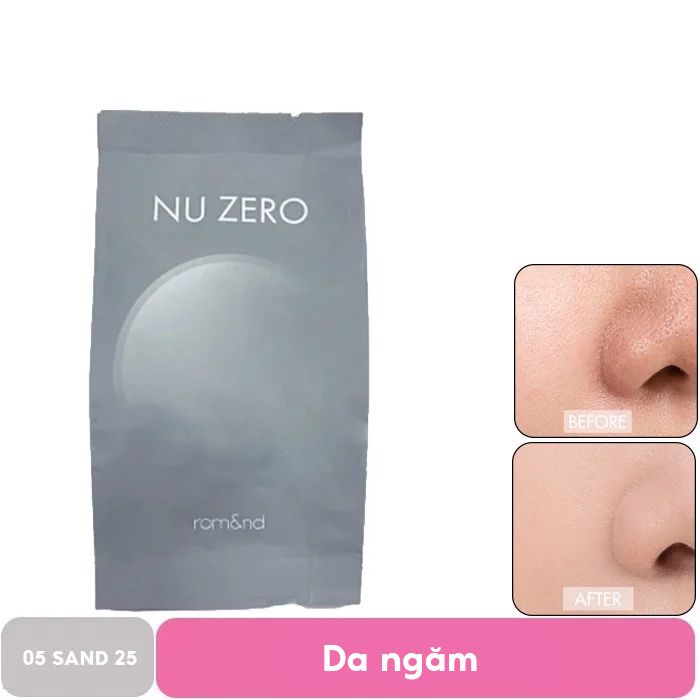 Phấn Nước Che Phủ Hoàn Hảo, Mỏng Nhẹ Tự Nhiên Romand NU Zero Cushion SPF24/PA++ 15g