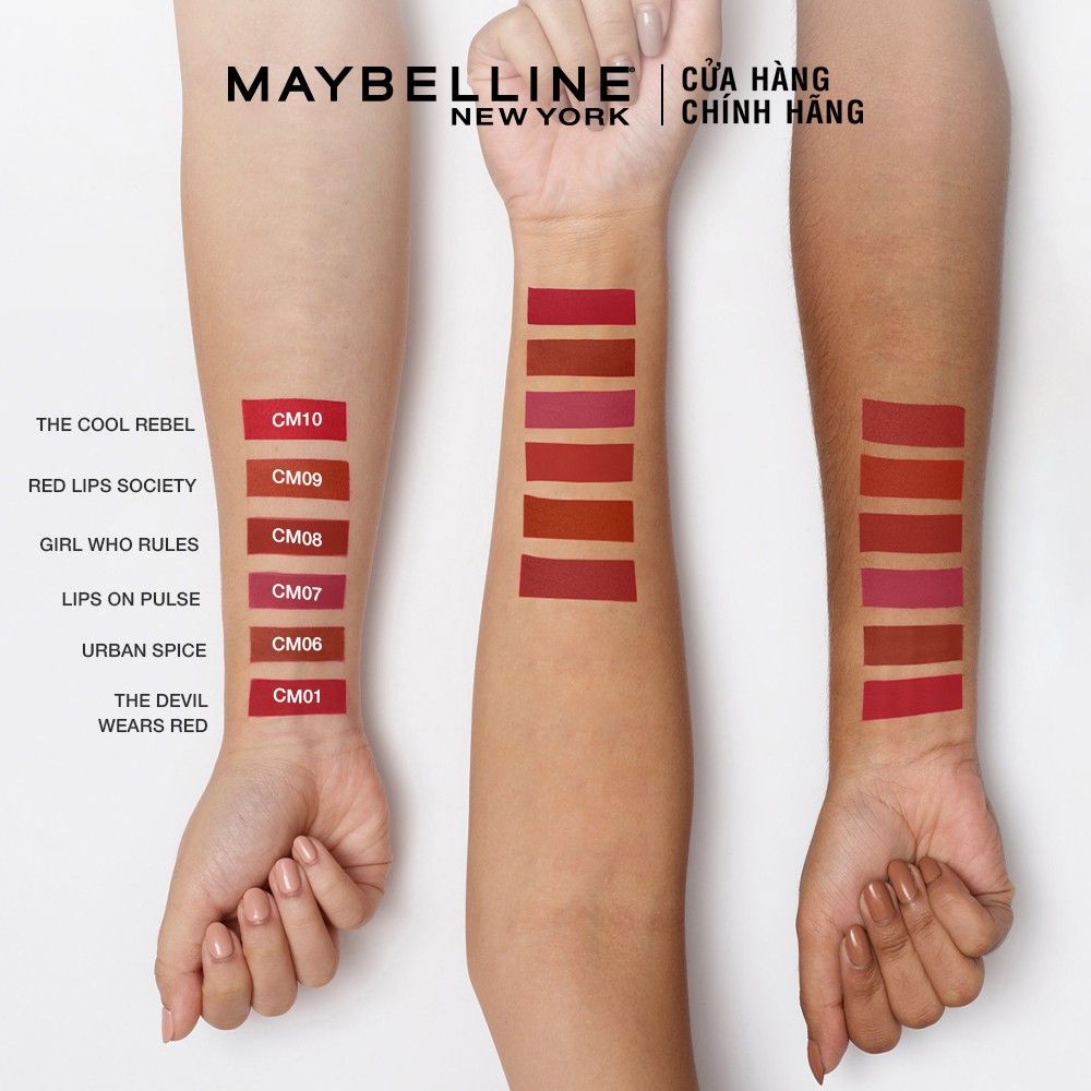 Son Kem Mịn Lì Như Nhung, Tạo Hiệu Ứng Đa Chiều Maybelline Cushion Mattes New York 6.4ml