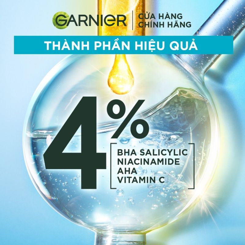 Serum Garnier Tinh Chất Dưỡng Sáng Da, Mờ Thâm Nám Garnier Skin Naturals Bright Complete Anti - Acne Booster Serum 30ml