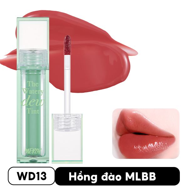 [NEW][DEW4 - XANH DƯƠNG] Son Tint Bóng Dạng Thạch, Bền Màu, Lâu Trôi Cho Đôi Môi Căng Mọng, Ẩm Mịn Merzy The Watery Dew Tint 4g