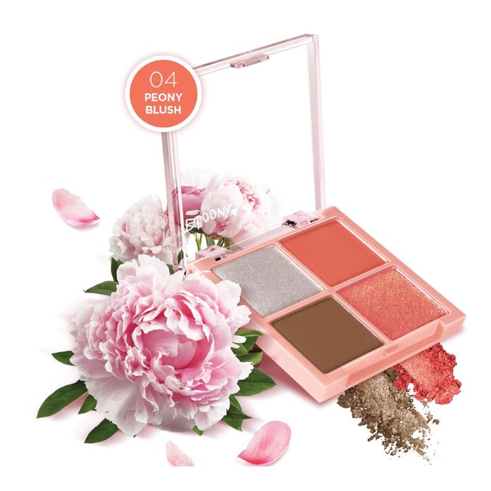 Bảng Phấn Mắt 4 Ô Màu Nhũ Lấp Lánh SilkyGirl Full Bloom Shadow Quad 6.4g