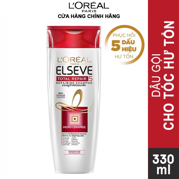 Dầu Gội Phục Hồi Tóc Hư Tổn L'Oreal Elseve Total Repair 5 Shampoo