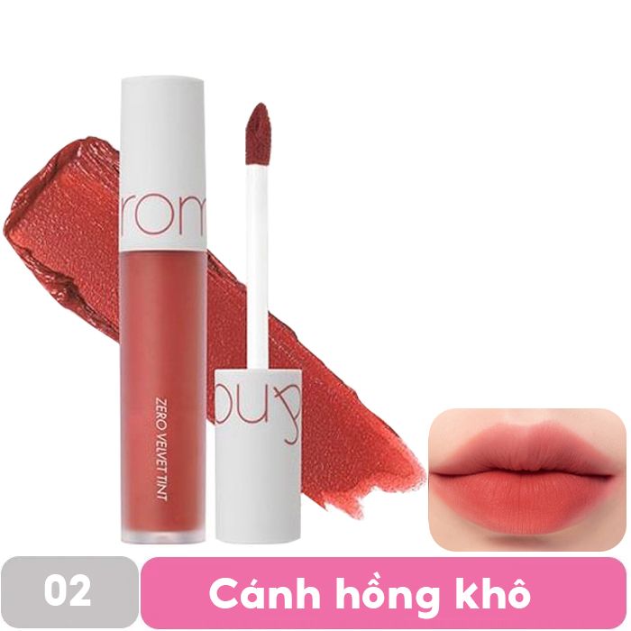 [MÀU 1-30] Son Kem Lì Cực Nhẹ Môi Romand Zero Velvet Tint 5.5g