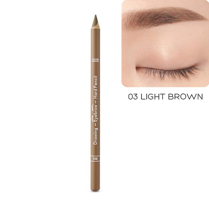 Chì Kẻ Mày Nét Mảnh Etude Drawing Eyebrow Hard Pencil 2.32g - 3 LIGHT BROWN