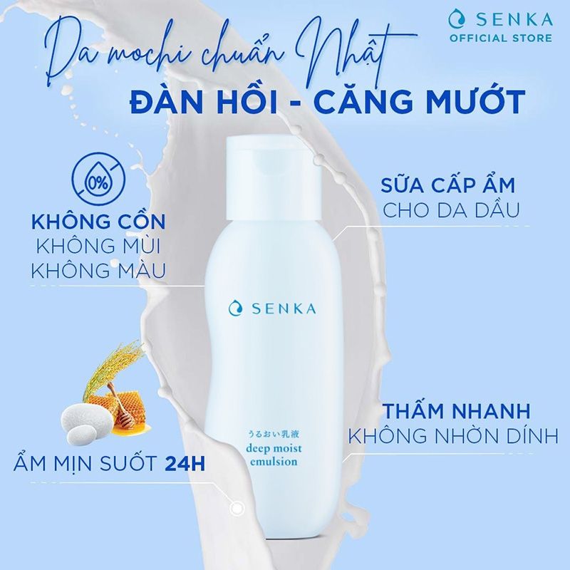 Sữa Dưỡng Cấp Ẩm Chuyên Sâu Senka Deep Moist Emulsion 150ml