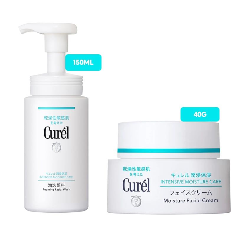 Rửa Mặt Dạng Bọt Cấp Ẩm Chuyên Sâu Curél Intensive Moisture Care Foaming Facial Wash