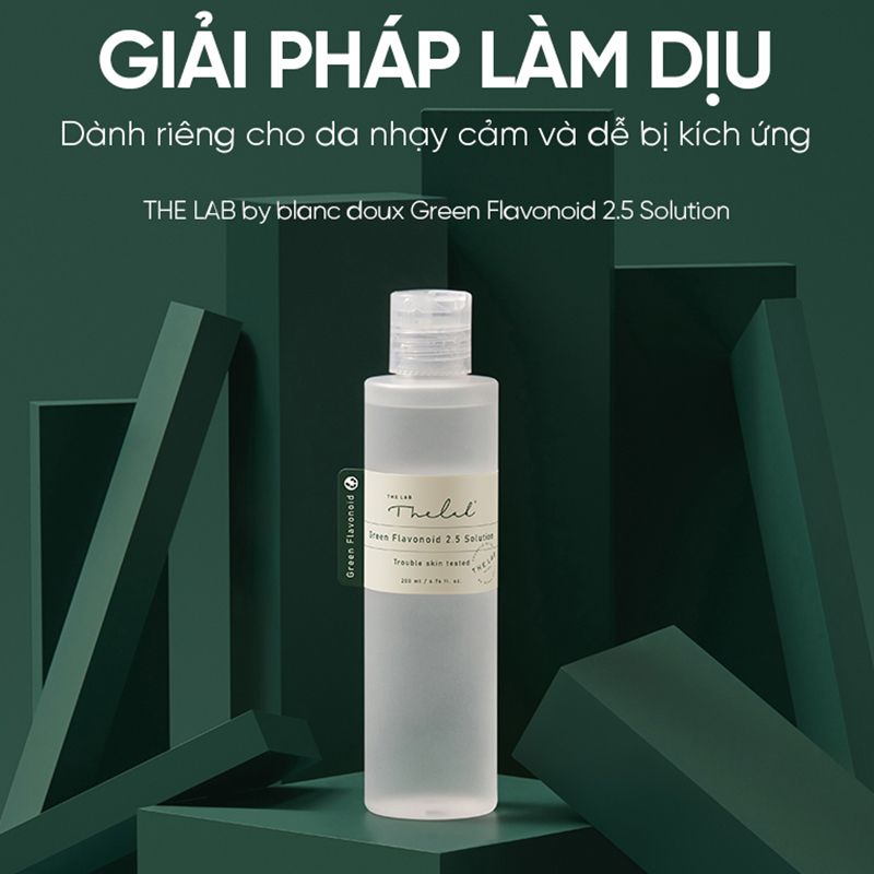 Nước Hoa Hồng Làm Dịu Da, Thuần Chay The Lab By Blanc Doux Green Flavonoid 2.5 Solution 200ml
