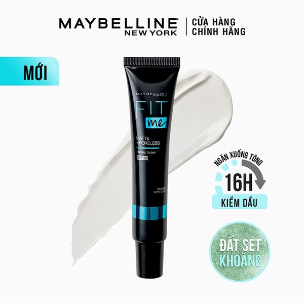 Kem Lót Maybelline Kiềm Dầu, Lâu Trôi, Ngăn Xuống Tông Fit Me Matte + Poreless 16H Mattifying Primer 30ml