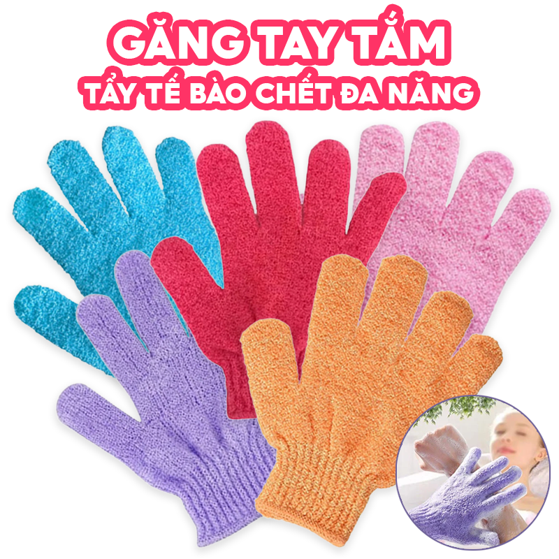 Găng Tay Tắm Tẩy Tế Bào Chết Đa Năng Chống Trượt Làm Sạch, Làm Sáng Da Body Scrubber Glove