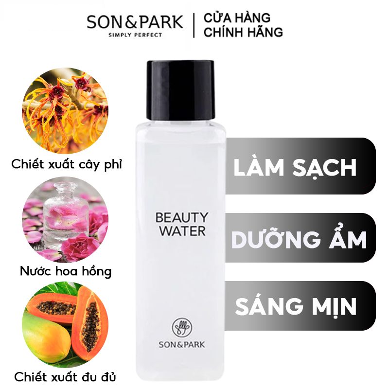[Mini 60ml] Nước Hoa Hồng Giúp Làm Sạch, Dưỡng Ẩm, Sáng Mịn Da Son & Park Beauty Water