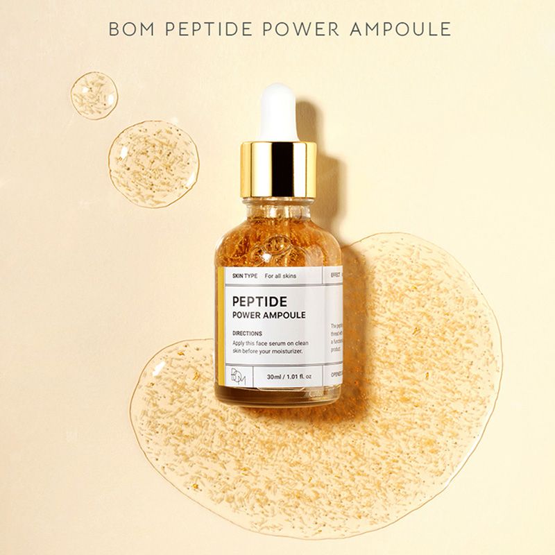 Serum B.O.M Tinh Chất Dưỡng Chiết Xuất Vàng 24K Hỗ Trợ Làm Sáng Da B.O.M Peptide Power Ampoule 30ml