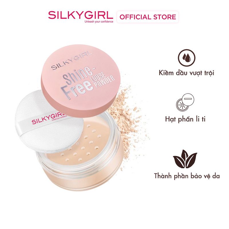 Phấn Phủ Dạng Bột Kiềm Dầu Silkygirl Shine-Free Loose Powder 8g