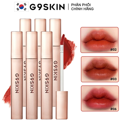 [Màu 1-6] Son Kem Lì, Siêu Mịn Mượt, Lên Màu Chuẩn G9Skin First V-Fit Velvet Tint