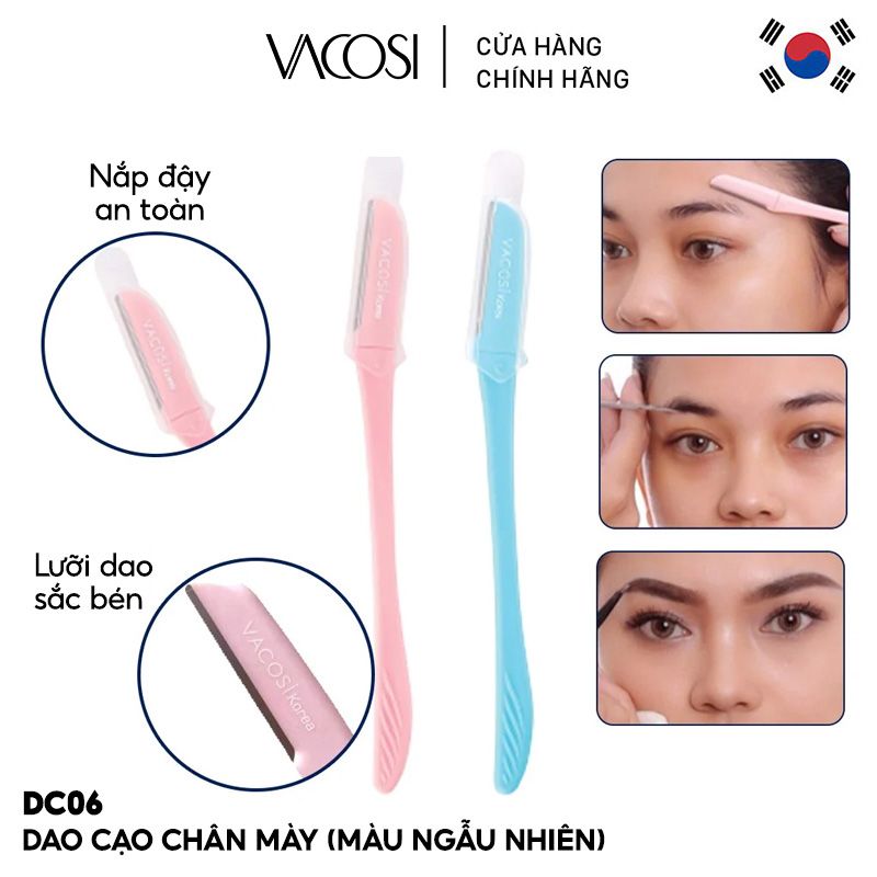 [Set 2 Dao] Dao Cạo Lông Mày Vacosi Eyebrow Knife DC06 (Màu Ngẫu Nhiên)