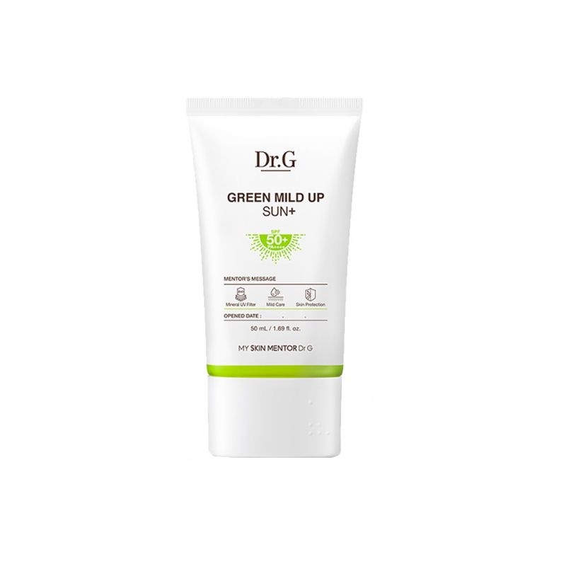 Kem Chống Nắng Vật Lý, Chống Ánh Sáng Xanh, Giảm Mụn Dành Cho Da Nhạy Cảm Dr.G Green Mild Up Sun+ SPF50+/ PA++++ 50ml