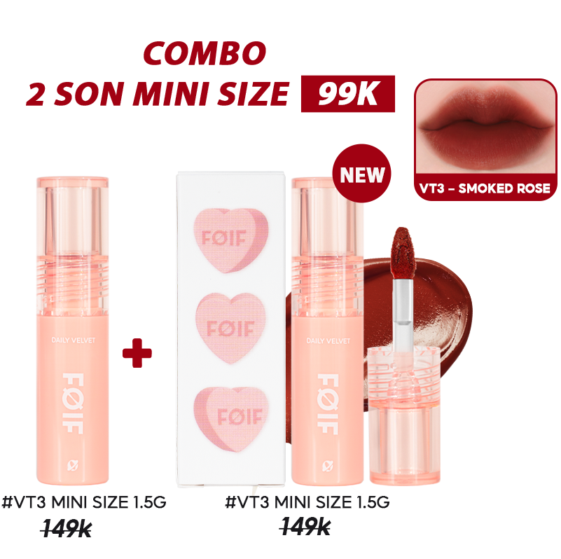 [FOIF by MERZY] Son Kem Lì Hàn Quốc Thuần Chay, Mịn Mượt Lâu Trôi Foif Daily Velvet Tint 3g