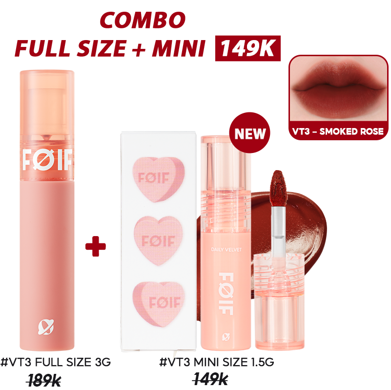 [FOIF by MERZY] Son Kem Lì Hàn Quốc Thuần Chay, Mịn Mượt Lâu Trôi Foif Daily Velvet Tint 3g