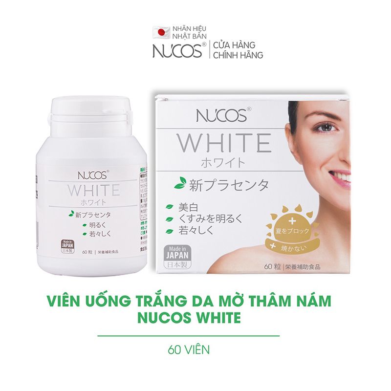 Viên Uống Trắng Da Mờ Thâm Nám Nucos White 60 Viên/Hộp