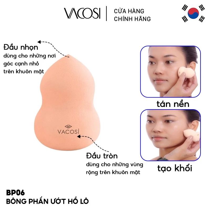 Bông Phấn Ướt Hồ Lô Vacosi Pear Blender Pro Sponge - BP06