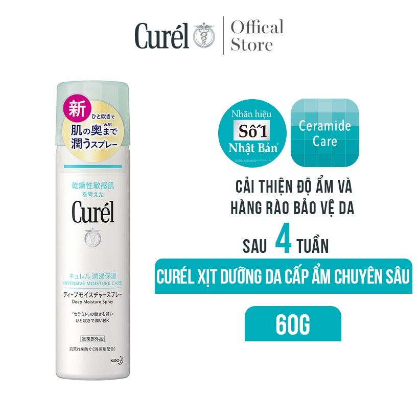 [2 Items] Bộ Đôi Dưỡng Da Curél Intensive Moisture Care Moisture Facial (Sữa Dưỡng 120ml + Xịt Dưỡng 60g)