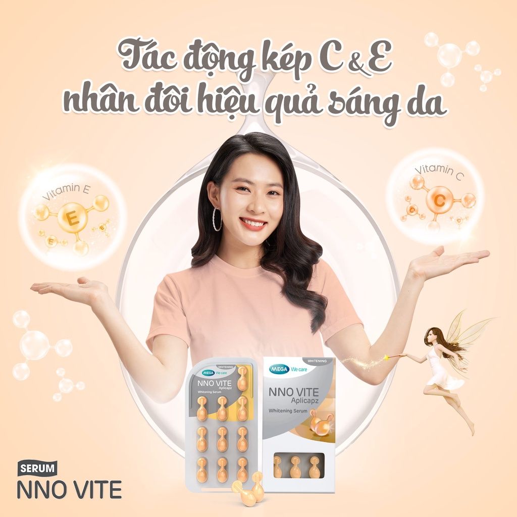 [Hộp 30 viên] Serum NNO Vite Tinh Chất Dưỡng Sáng Da, Làm Đều Màu Da NNO Vite Aplicapz Whitening Serum