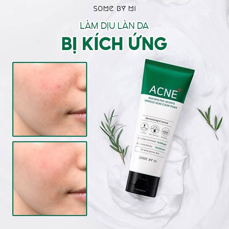 Sữa Rửa Mặt Tạo Bọt, Hạn Chế Mụn Some By Mi AHA-BHA-PHA 30 Days Miracle Acne Clear Foam 100ml