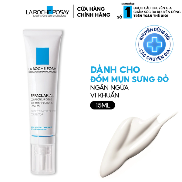 Kem Giảm Mụn La Roche-Posay Dành Cho Mụn Sưng Đỏ Effaclar A.I 15ml