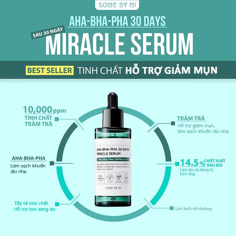 [3 Items] Bộ Dưỡng Giảm Mụn Some By Mi Miracle Travel Kit