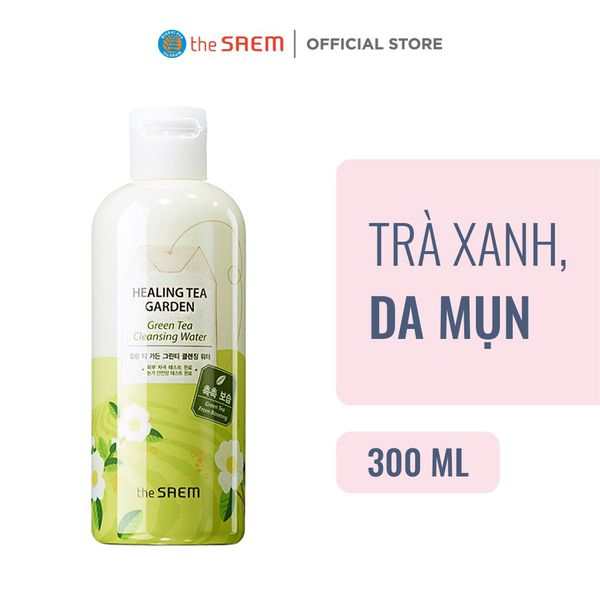 Nước Tẩy Trang The Saem Chiết Xuất Từ Các Loại Lá Trà Healing Tea Garden Cleansing Water 300ml