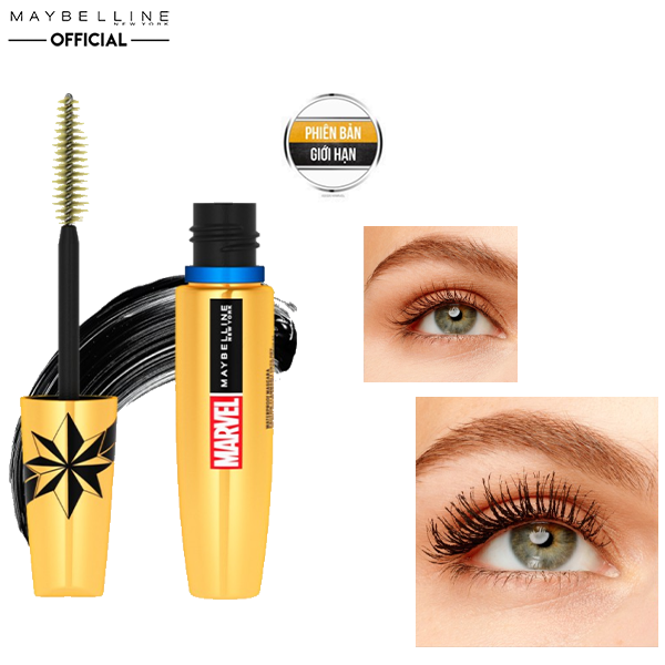 [MAYBELLINE x MARVEL] Mascara Làm Dày Mi Gấp 10 Lần, Ngăn Rụng Mi Maybelline The Colossal Instant Big Volume Mascara Waterproof 9.2ml