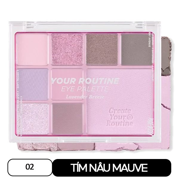 Bảng Phấn Mắt Và Má Hồng Đa Năng 9 Ô Màu Merzy Your Routine Eye Palette