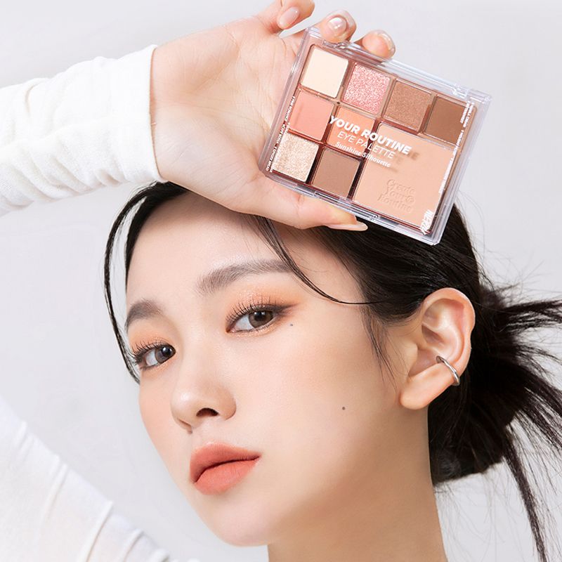 Bảng Phấn Mắt Và Má Hồng Đa Năng 9 Ô Màu Merzy Your Routine Eye Palette