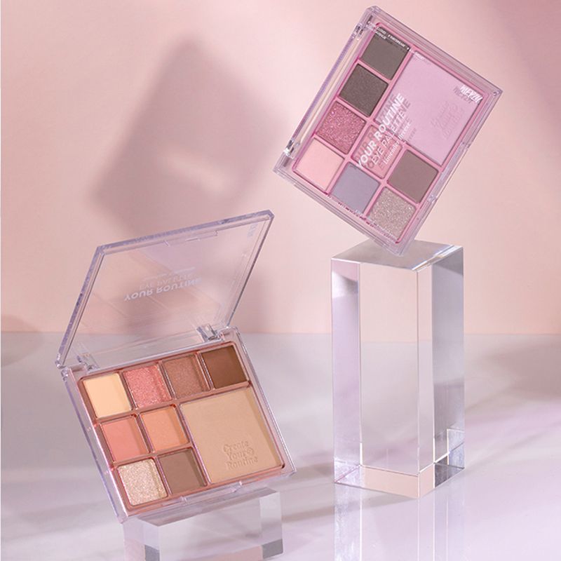 Bảng Phấn Mắt Và Má Hồng Đa Năng 9 Ô Màu Merzy Your Routine Eye Palette