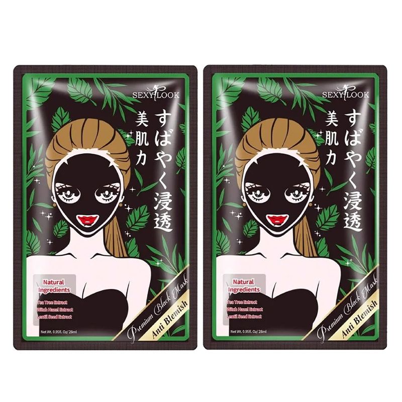Mặt Nạ Tràm Trà Kiểm Soát Dầu Sexylook Tea Tree Anti Blemish Black Facial Mask 28ml