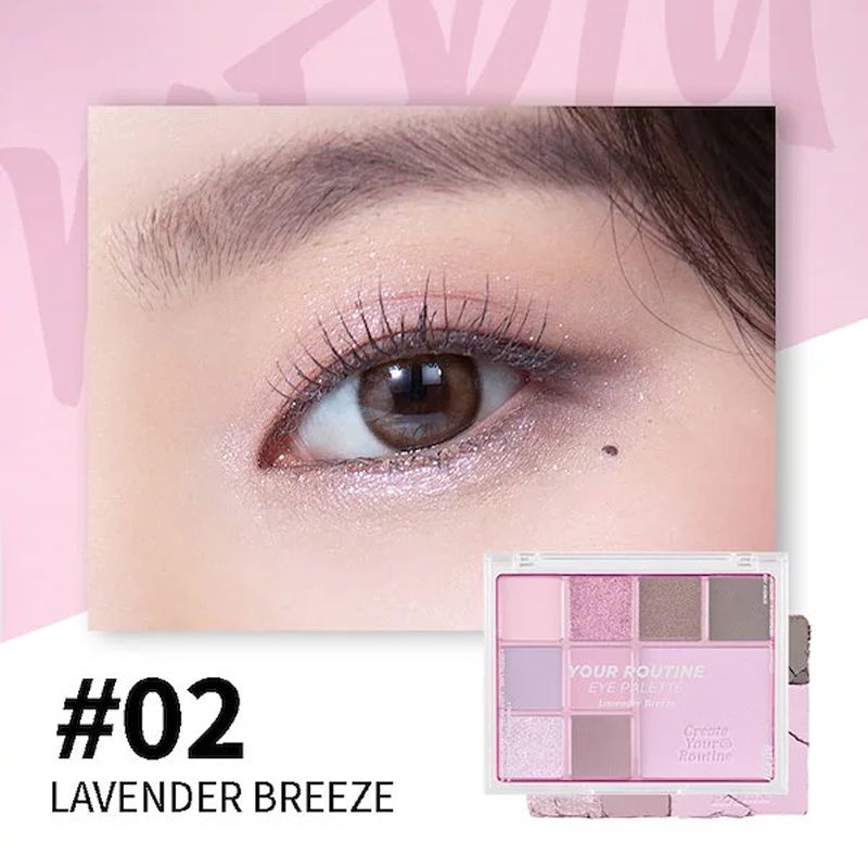 Bảng Phấn Mắt Và Má Hồng Đa Năng 9 Ô Màu Merzy Your Routine Eye Palette