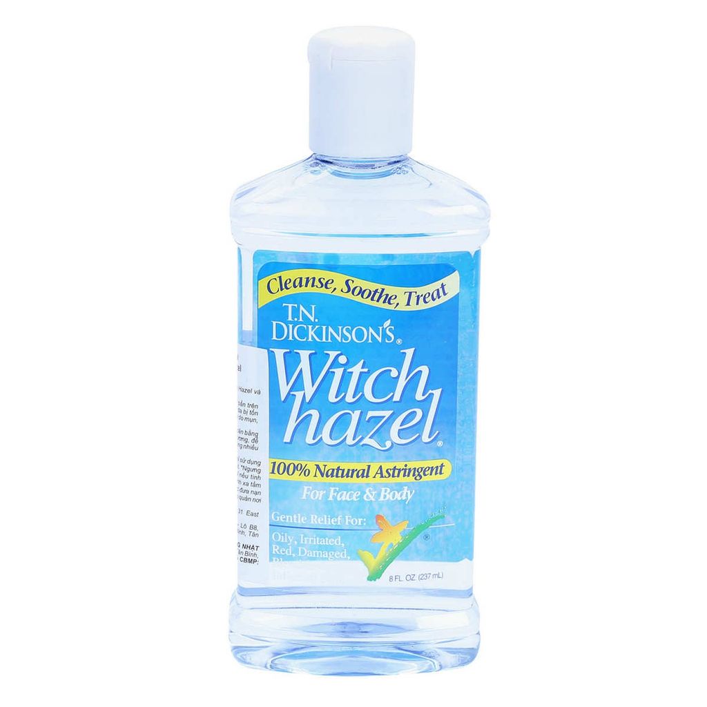 Nước Hoa Hồng Cân bằng, Làm Dịu Cho Da Mặt Và Cơ Thể Dickinson's Witch Hazel 100% Natural Astringent For Face & Body 237ml