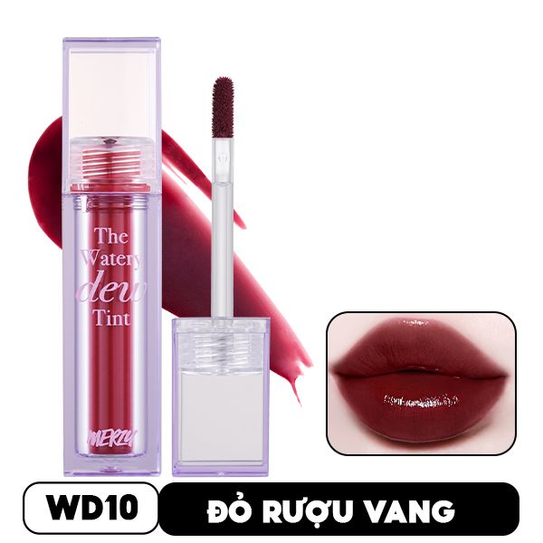 [NEW][DEW4 - XANH DƯƠNG] Son Tint Bóng Dạng Thạch, Bền Màu, Lâu Trôi Cho Đôi Môi Căng Mọng, Ẩm Mịn Merzy The Watery Dew Tint 4g