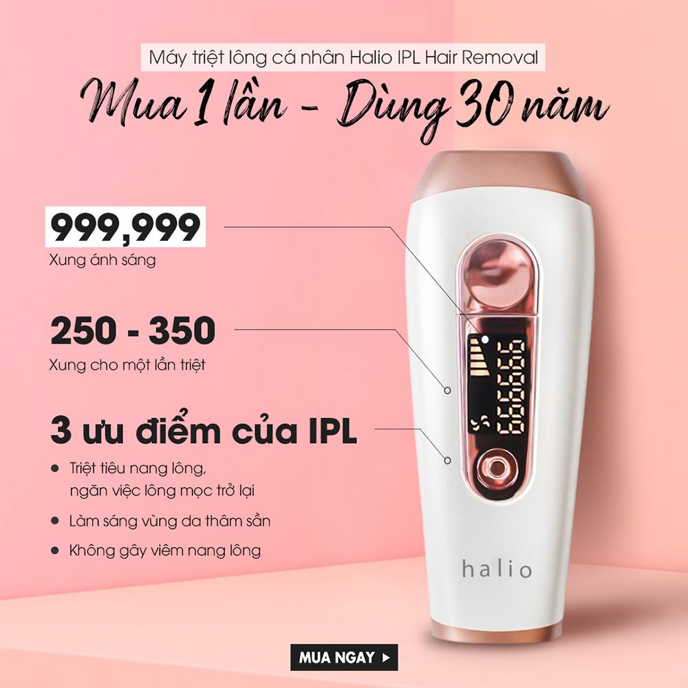 Máy Triệt Lông Cá Nhân Halio IPL Hair Removal Device