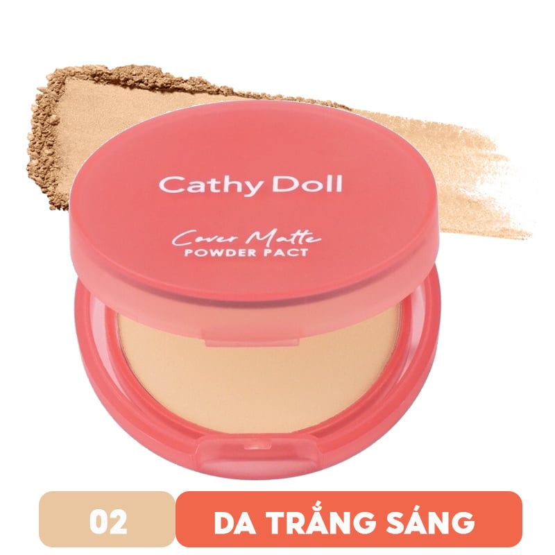 Phấn Nền Ngừa Mụn, Che Khuyết Điểm Cathy Doll Cover Matte Powder Pact SPF30 PA +++ 12g