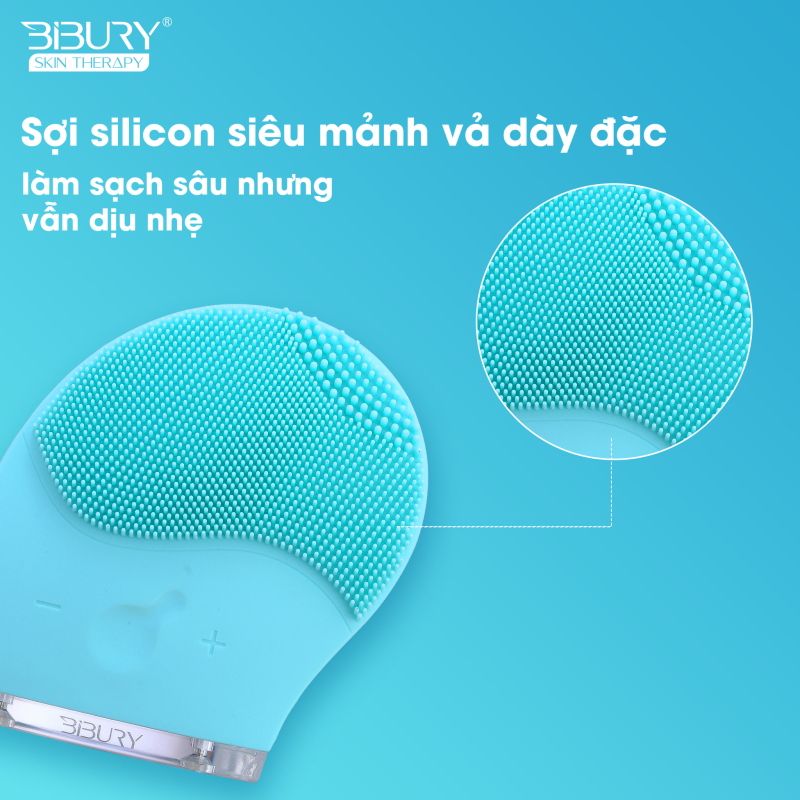 Máy Rửa Mặt Tích Hợp Công Nghệ Ánh Sáng Trị Liệu Bibury Facial Cleansing & Light Therapy Brush