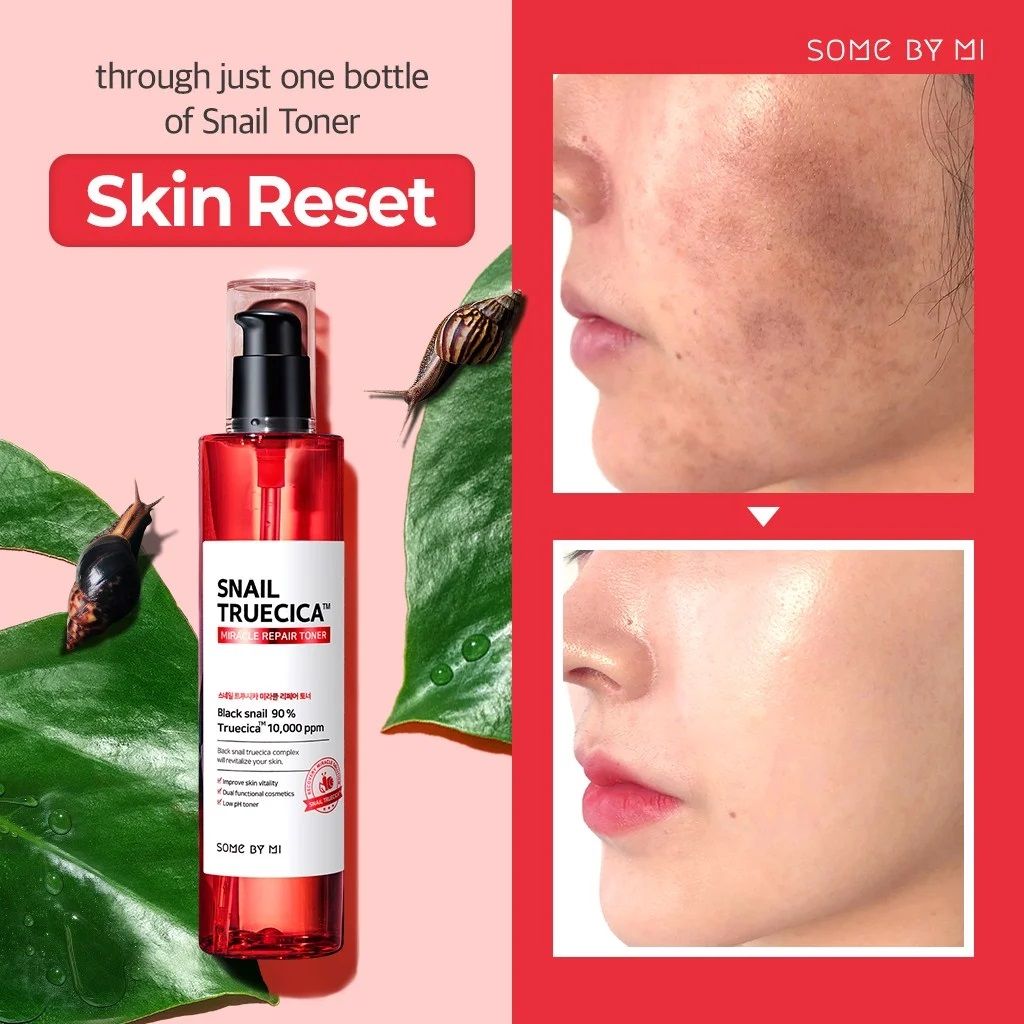 Nước Hoa Hồng Cân Bằng Da Chiết Xuất Ốc Sên Some By Mi Snail Truecica Miracle Repair Toner 135ml