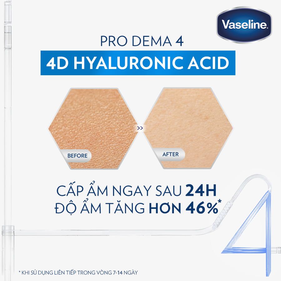 Sữa Dưỡng Thể Cấp Ẩm, Dưỡng Da Sáng Mịn Vaseline Pro Derma 250ml