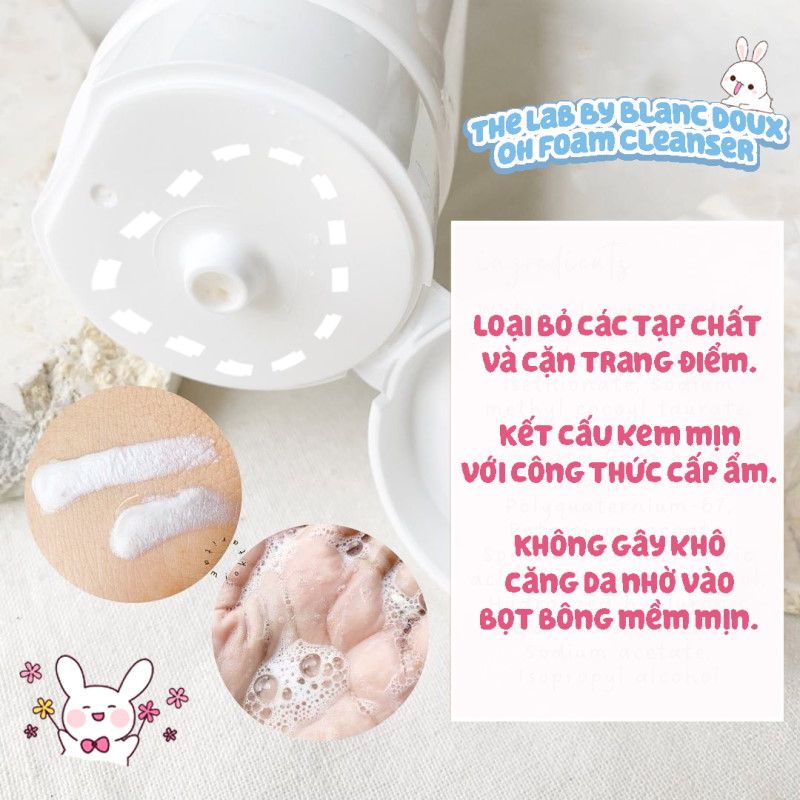 Sữa Rửa Mặt Tạo Bọt, Làm Sạch Sâu, Dưỡng Ẩm THE LAB Oligo Hyaluronic Acid Foam Cleanser 120ml